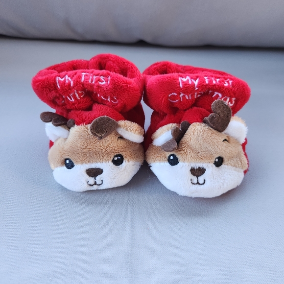 Be jolly infant my first Christmas slippers - Picture 1 of 4
